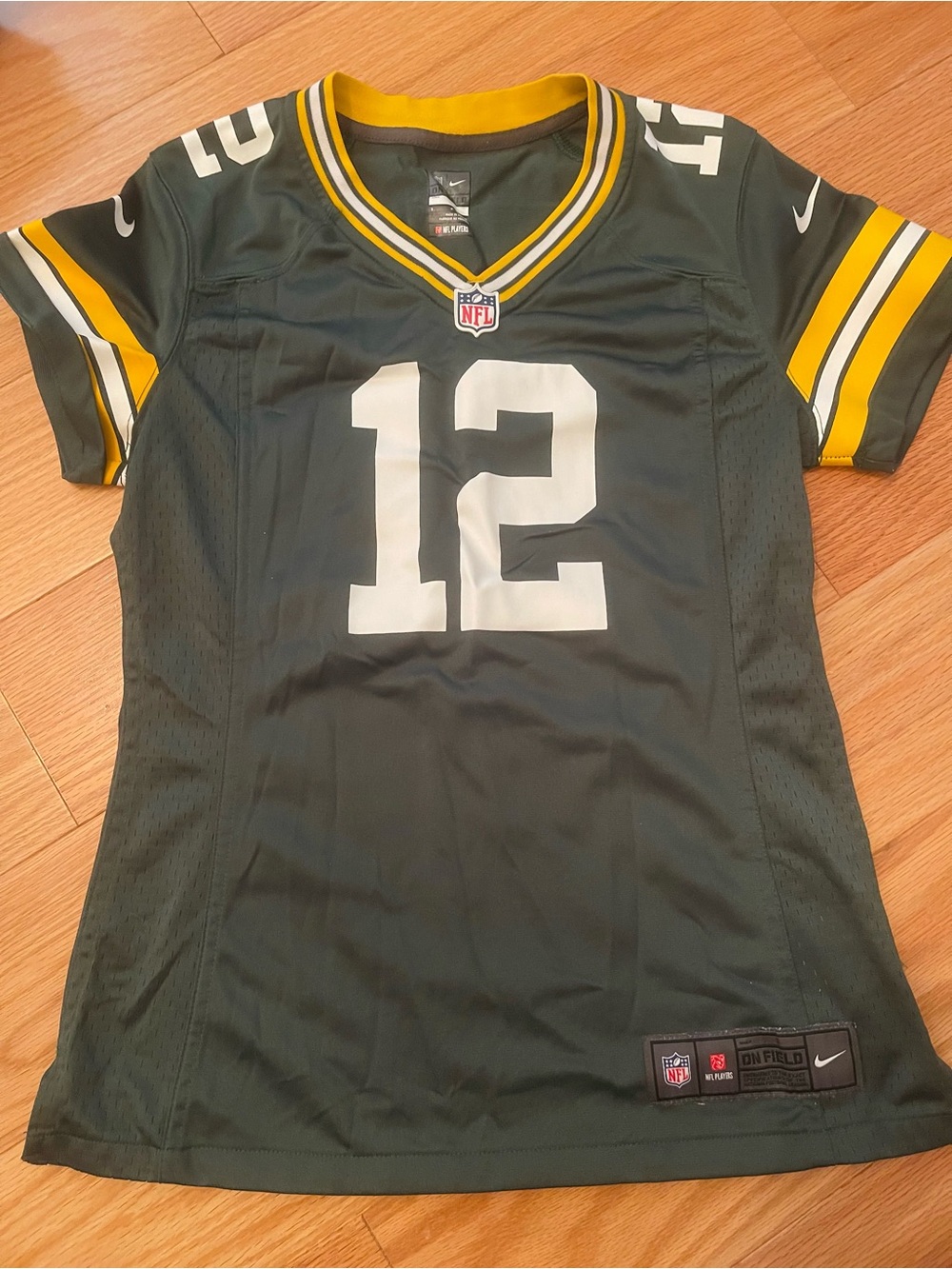 NFL Women’s Green & Yellow #12 Football Jersey